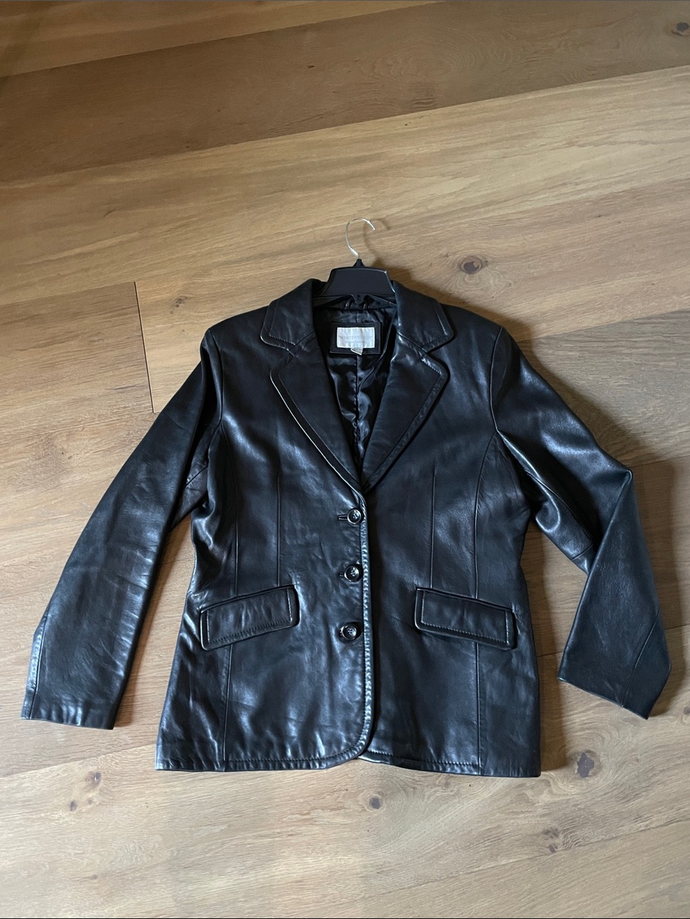Vintage Worthington Black Leather Jacket Women’s Size Large